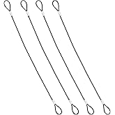 Sankoly 4 pcs Stainless Steel Wire Cable with Loops 20 Inch Vinyl Coated Wire Rope Long Rope Lanyard Lock Safety Chains for Outdoor Travel Home Hanging, 2 mm Thickness