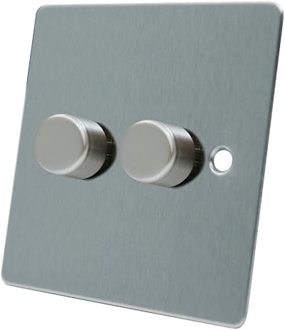 Alliance AET Satin Chrome 2-Gang 2-Way Dimmer Switch 400W