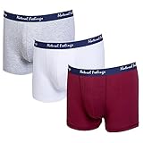 Mens Underwear Pack of 3 Cotton Men's Boxer Briefs Trunk Breathable Underwear