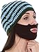 Simplicity Unisex Mustache Mask Face Warmer Ski Hat Cap with Attched Beard, Blue