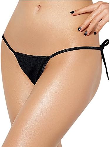 Huitao 1 piece New Women Large Size Ajustable G-String Thong Panty Women Sexy Undies(X-Large, A(Black))