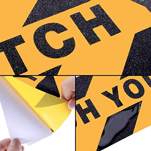 Mobling Watch Your Step Anti Slip/Skid Abrasive Sticker [5 Pack] - Safety for OSHA/Winter Ice & Slippery Steps - Thumbnail 3