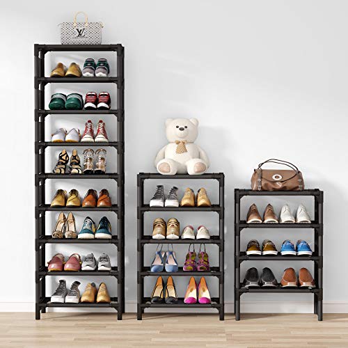 Tribesigns Vertical Shoe Rack, 9 Tiers Narrow Shoe Shelf 18 Pairs Slim Shelf for Shoes Narrow