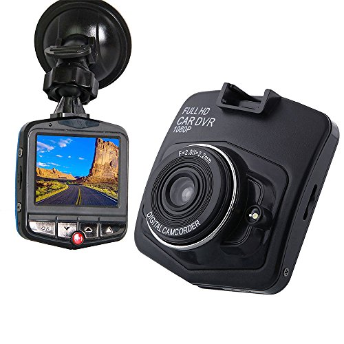 Witmoving Full HD 1080P Car Vehicle DVR Camera Cam Recorder with G-sensor Motion Detection Loop Recording (Black)