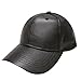 City Hunter Lc100 Plain Leather Cap (10 Colors) (Black)