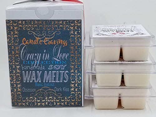 Scented Soy Wax Candle Warmer Melts Assorted 3 Pack 18 Cubes Basic Instinct, Obsession &amp; Dark Kiss