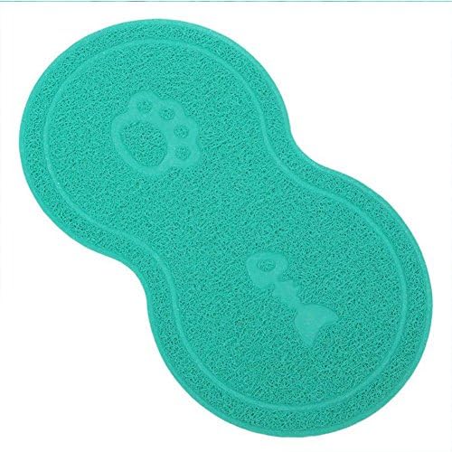 Pet Feeding PVC Mat Waterproof Non-slip Feeding Pad Pet Bowl Food Water Feed Tray for Cats and Dogs (blue)