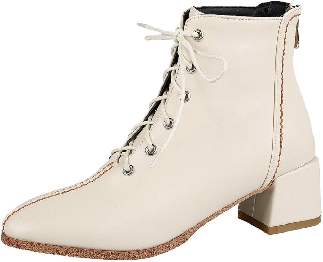 white ankle boots office