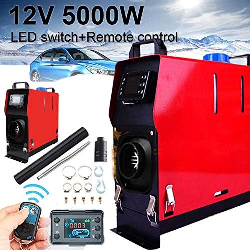12V 5000W Air Diesel Heater All-in-One Single Hole LCD Monitor Heater Diesel Parking Warmer for Car Truck Bus Boats