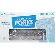 Daily Chef Clear Plastic Forks, Heavyweight, 300 Count