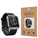 Fitbit Blaze Screen Protector, QIBOX Premium Tempered Glass Screen Protector for Fitbit Blaze Smart Fitness Watch, 9H Hardless Multi-layer Shatterproof and Anti-Bubble