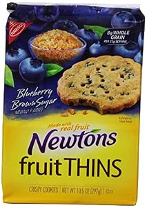 Image of Newtons Fruit Thins Blueberry Brown Sugar cookie, 10.5 oz