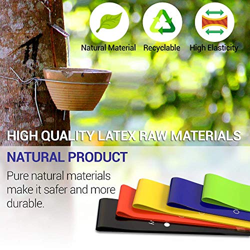 TechStone Resistance Bands Set for Men and Women, Pack of 5 Different Resistance Levels Elastic Band for Home Gym Long… - Image 4