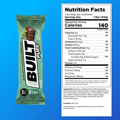 Built Puffs Bars, 12 Count Protein Bar High Protein Energy Bars