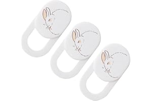 Amaezorx 3Pcs Cute Sleepy Bunny Webcam Privacy Cover - Durable Slide Open/Close Camera Shutter for Laptop, Tablet, PC, MacBoo