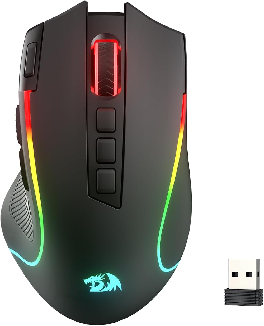 Redragon M612 PRO RGB Gaming Mouse 8000 DPI 9 Programmable Buttons BT/2.4G