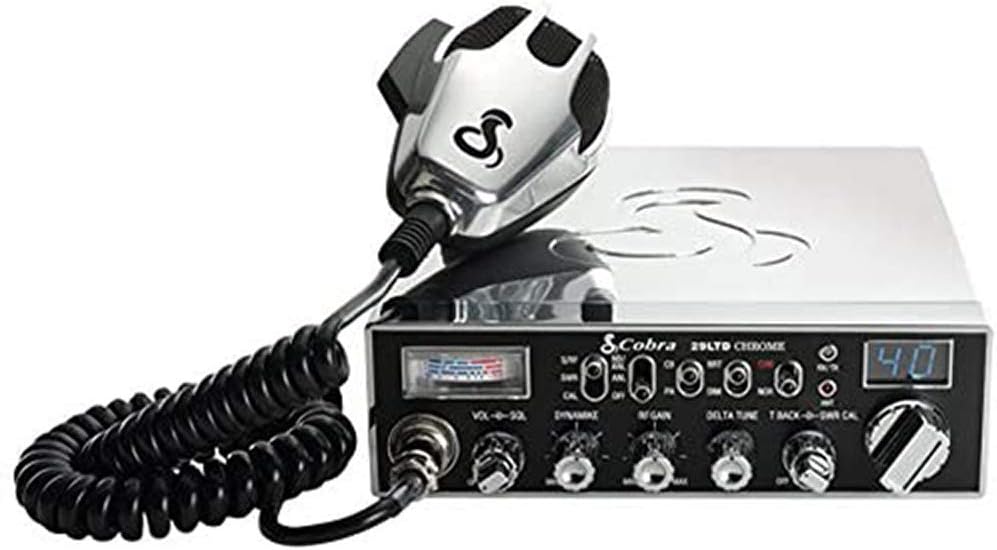 Cobra 29LTDCHR Professional CB Radio – Emergency Radio, Travel Essentials, Chrome, Talk Back, Instant Channel 9, 40 Channels, SWR Calibration: Car Electronics