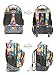 Tilami Rolling Backpack Armor Luggage School Travel Book Laptop 18 Inch Multifunction Wheeled Backpack for Students ... (Plaid 1)