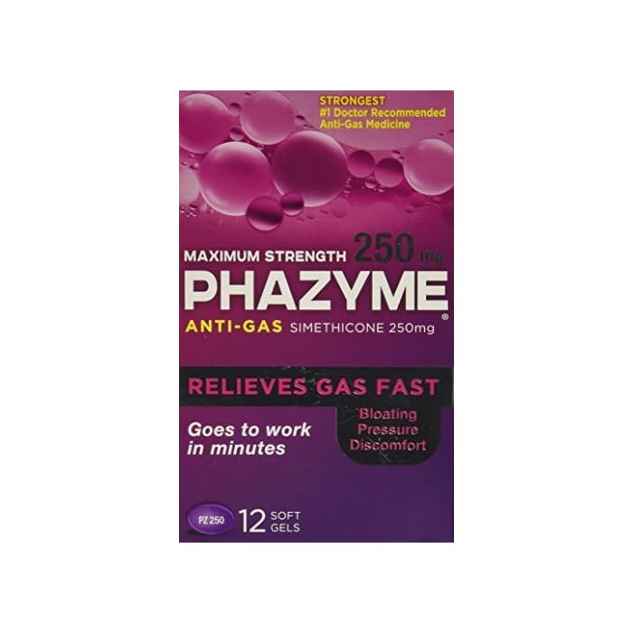 Buy Phazyme Maximum Strength Anti Gas Medicine Softgels, 250mg, 12