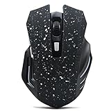 Bluetooth Wireless Silent Gaming Mouse - Tsmine Noiseless Plus Large Mouse with 6 buttons,3 adjustable DPI for Laptop,Macbook 2017 and Android OS Tablet- Snow White