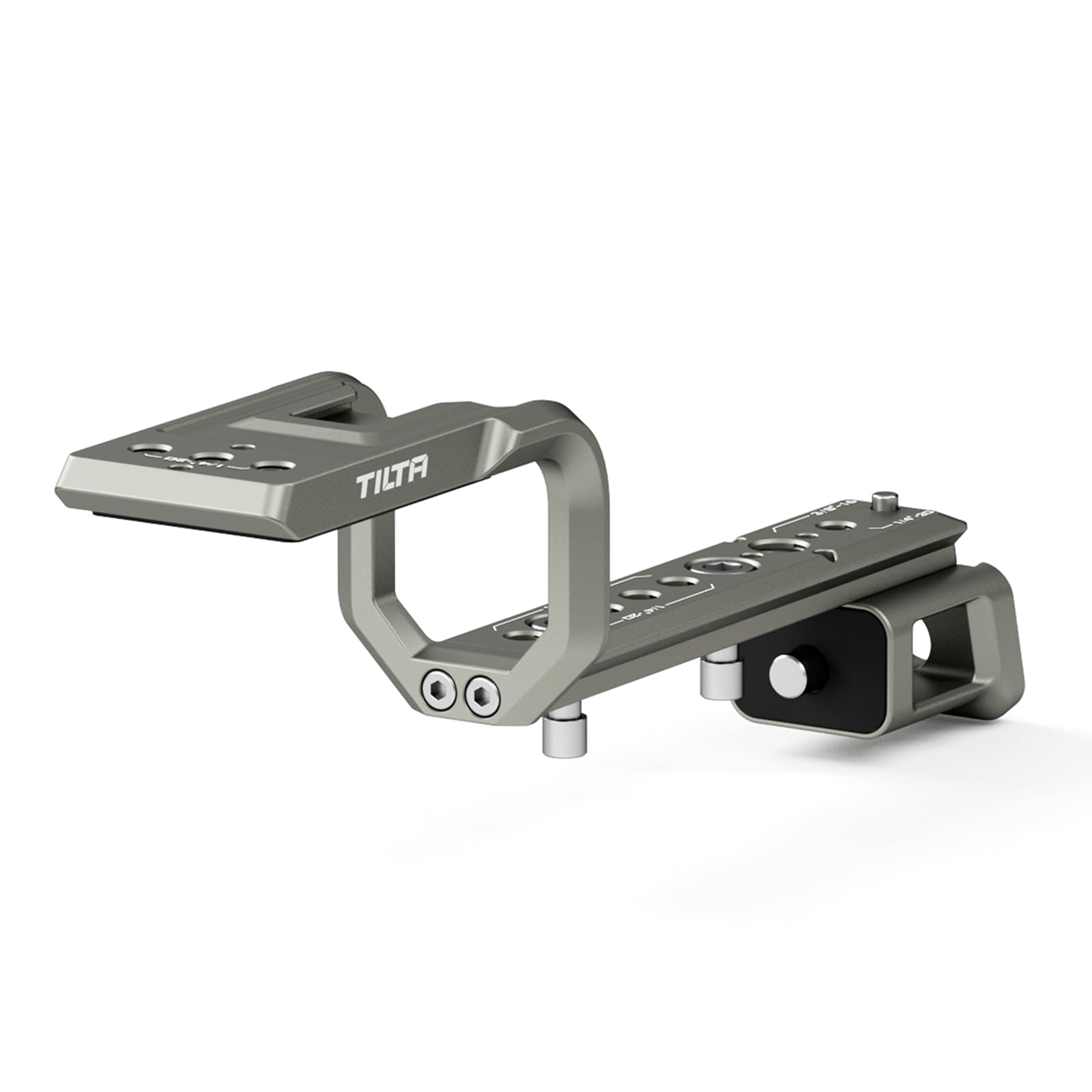 TILTA XLR Extension Bracket for Sony FX3 XLR-H1 Top Handle with Cold Shoe, NATO, 1/4"-20 and 3/8"-16 Threads with Locating Points - Titanium Gray TA-T13-XLR-TG