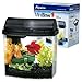 Aqueon 1-Gallon Mini Bow Aquarium Kit, Black