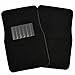 PolyCloth Car Seat Covers Black & Gray Two-Tone Classic & Black Carpet Floor Mats for Auto
