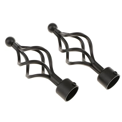 Homyl 2pcs Twist Bird Cage Window Drapery Curtain Rod Decor