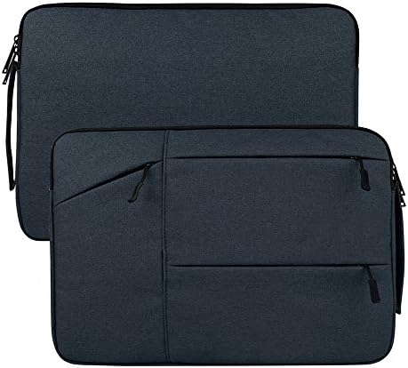AmigosLive 15 Inch Laptop Sleeve, Portable Handle Protective Notebook Case Bag for 14"-15.4" Chromebook MacBook HP Lenovo Acer Dell Asus Surface Samsung Computer - Dark Blue