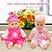 WonderPlay Doll Stroller with Baby Doll Foldable Umbrella Doll Strollers with Swivel Wheels Handles for Toddlers Kids