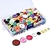 Outus 500 Pieces Buttons Resin Button Round Craft Buttons with Plastic Storage Box, 2 and 4 Holes, Assorted Colors and Sizes