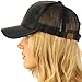 CC Everyday Mesh Trucker Faux Leather Plain Blank Baseball Cap Hat Solid Black