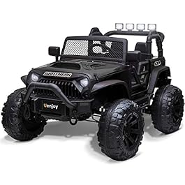 Uenjoy 12V Large Kids Electric Ride on Car 2 Seats Motorized Truck Battery Powered Children Electric Vehicles, Wheels…