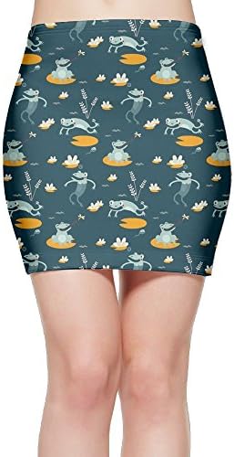Pet Frogs Wallpaper Women's Sexy Slim Tight Short Skirt