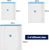 AMZJIMTOP Vacuum Storage Bags 6 Pack Jumbo Large Medium Double Zip Seal view 2