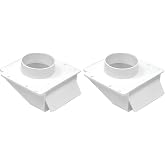 2-PACK - Lambro 143W White Plastic Under Eave Vent, 4-Inch