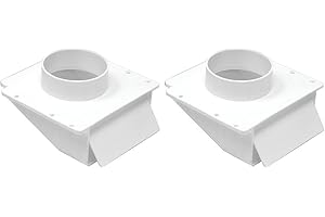 2-PACK - Lambro 143W White Plastic Under Eave Vent, 4-Inch