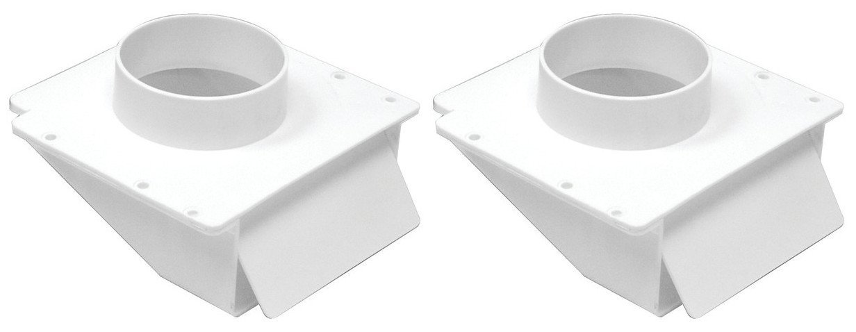 Photo 1 of 2-PACK - Lambro 143W White Plastic Under Eave Vent, 4-Inch