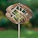Bits and Pieces - Mini Orb Wind Spinner Garden Stake - Small Wind Sculpture for Your Garden, Lawn or Patio - Whirligig Made of Durable Iron - Kinetic Wind Mill