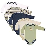 Luvable Friends 5 Pack Long Sleeve Bodysuit