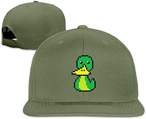 Pxel Art Duck Flat Bill Snapback Hats Baseball Caps For Men Women