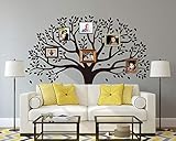 LUCKKYY Large Family Photo Tree Wall Decor Wall Sticker Tree Branch Family Like Branches On A Tree Wall Decorations for Living Room (Black)