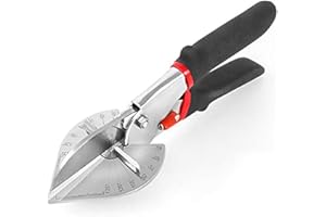 ZEROMALL Multi Angle Miter Shear Cutter Hand Tools,45-135 Degree Adjustable Angle Scissors Trim Shears Tools for Vinyl Wood Molding Trim