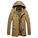 H.T.Niao Jacket8935C3 Men 's Korean Version of Leisure Plus Cotton(Khaki,Size M)