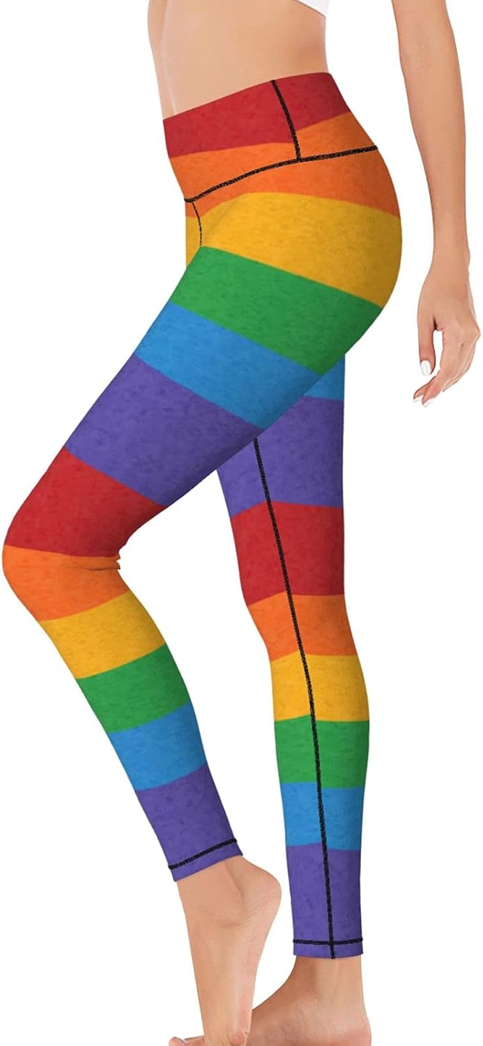 LQLDHJ Rainbow Pride Flag High Waist Yoga