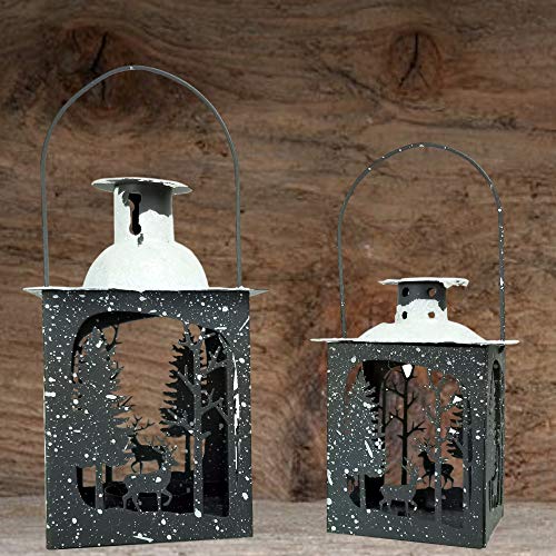 2 BANBERRY+DESIGNS+Rustic+Lantern+Set