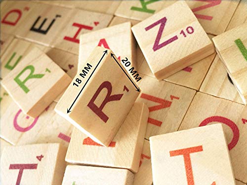 Abbaoww 500 Colorful Wooden Scrabble Tiles Letter Tiles Wood Pieces-Great for Crafts, Pendants, Spelling,Scrapbook - Thumbnail 2