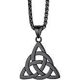 Richsteel Triquetra Celtic Knot Pendant Necklace for Men Women Stainless Steel Irish Knot Amulet Jewelry