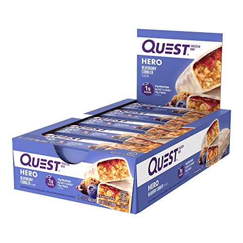 Quest Nutrition Blueberry Cobbler Hero Protein Bar, Low Carb, Gluten