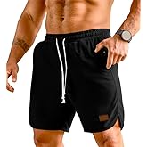 JMIERR Mens Athletic Shorts Casual Elastic Waist Drawstring Stretch Short Waffle Beach Running Shorts Workout Sweat Gym Short